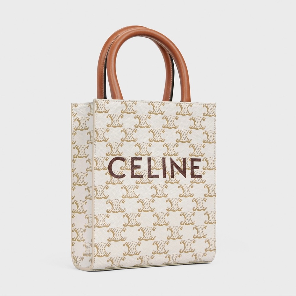 Authentic MINI VERTICAL CABAS IN TRIOMPHE CANVAS AND
CALFSKIN